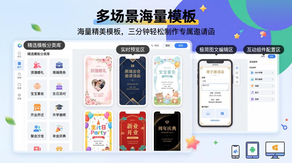 节日贺卡制作工具怎么选？亲测5款好用的请柬平台